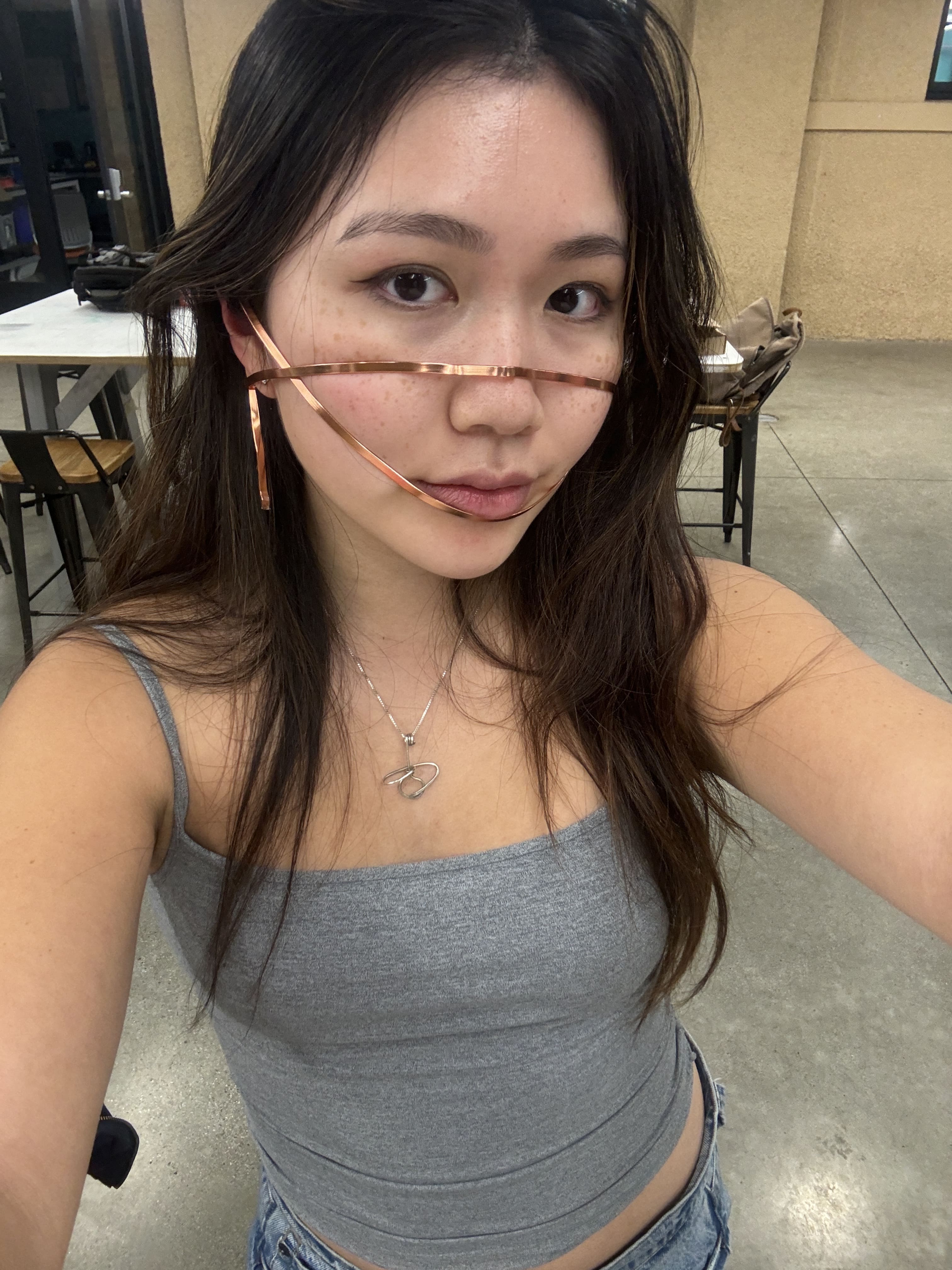 me trying on the face jewelry